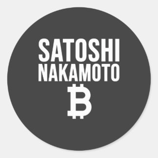 Satoshi Nakamoto White Edition Runt Klistermärke