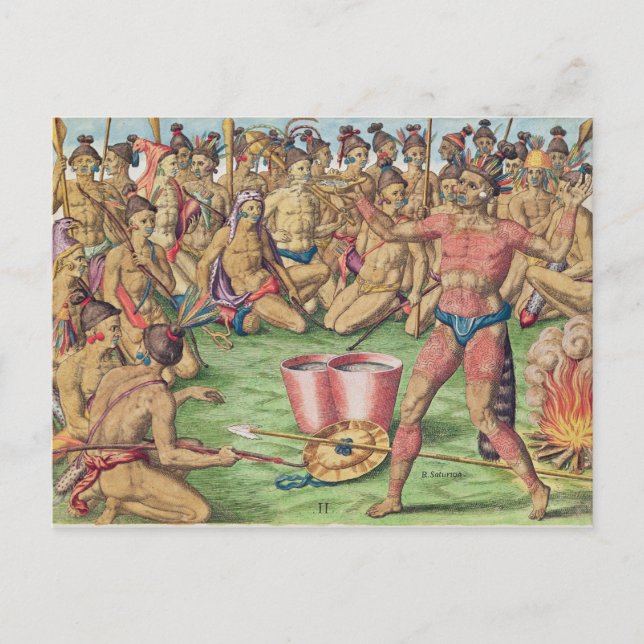 Satoutiona Förberedelser för slaget Vykort (Framsida)