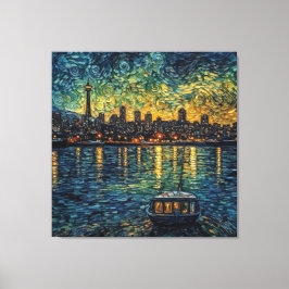 Sätplats Nål i van Gogh stil Canvastryck