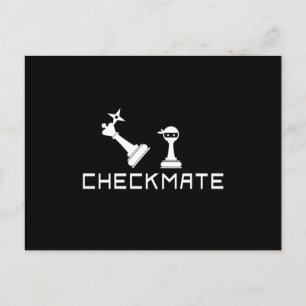 Sats för spelstrategi för Checkmate Chess Board Pl Vykort