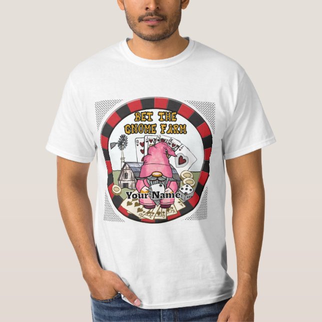 Satsa tomten på gården  t shirt (Framsida)