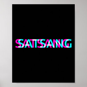 Satsang Yoga Chakra Meditation Andlig Måne Barn Poster