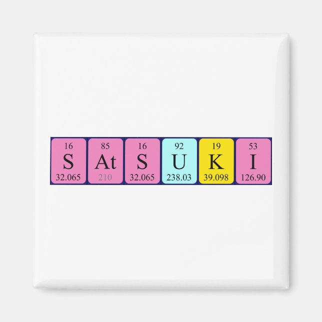 Satsuki periodiskt bord namn magnet (Framsidan)