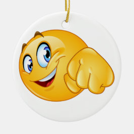 SÄTT ATT GÅ WINNER Smile Fist Bump Julgransprydnad Keramik