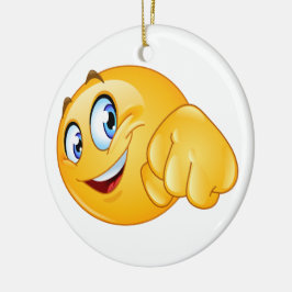 SÄTT ATT GÅ WINNER Smile Fist Bump Julgransprydnad Keramik