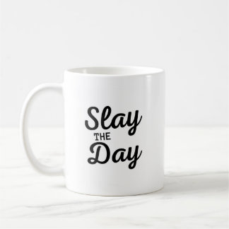 SÄTT DAGENS Roligt Modern Motivational Typography Kaffemugg