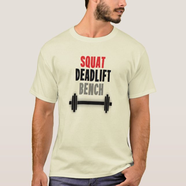 Satt Deadlift tar av planet Tee (Framsida)