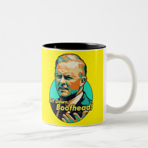 Sätt dig, Boofhead! Två-Tonad Mugg
