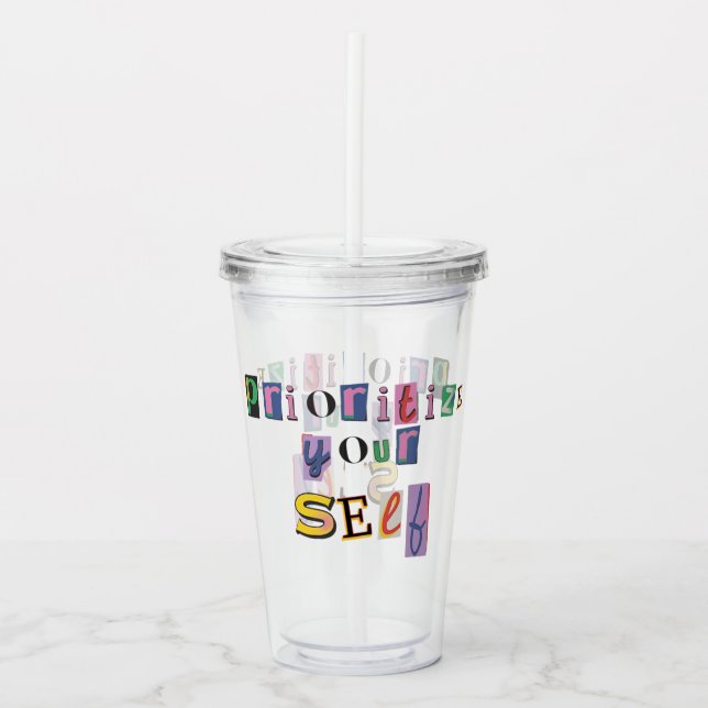 Sätt dig själv först take away mugg (Framsida)