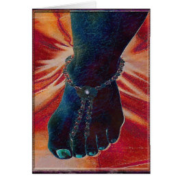 sätt din bäst fot framåtriktat hälsningskort