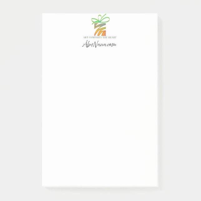 Sätt din logotyp här surfplatta post-it block (Framsida)