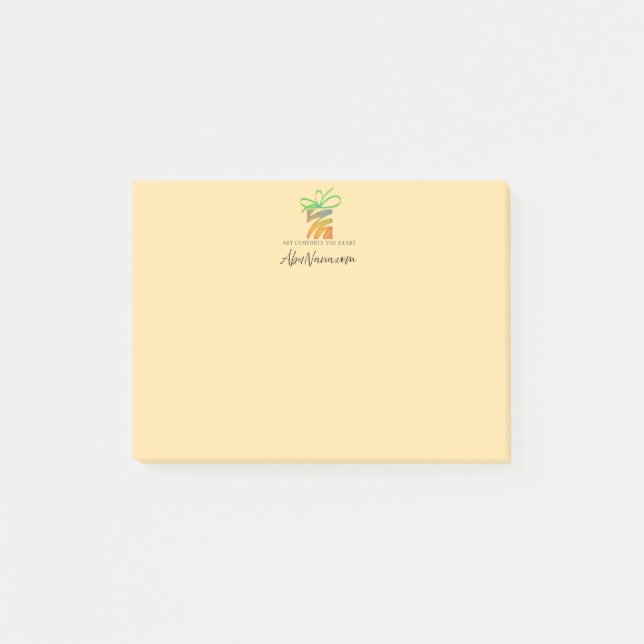 Sätt din logotyp här surfplatta post-it block (Framsida)
