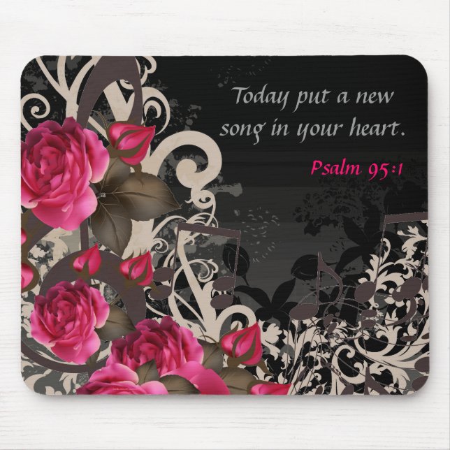 Sätt en ny sång i din hjärta Mousepad Musmatta (Framsidan)