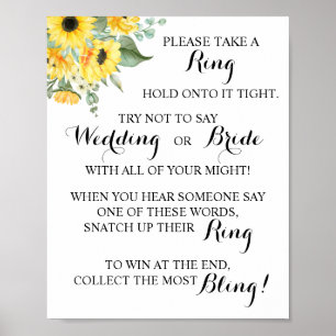 Sätt en Ring på Möhippan för solblommor Poster