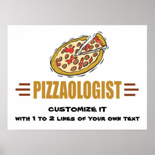 Sätt er egen särprägel på den! Funny Pizza Kärlek Poster