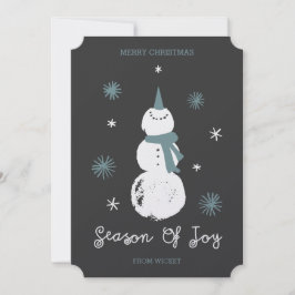 Sätt er egen särprägel på den! Snögubbe-säsong för Julkort