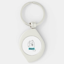 Sätt er egen särprägel på den swirl silverfärgad nyckelring