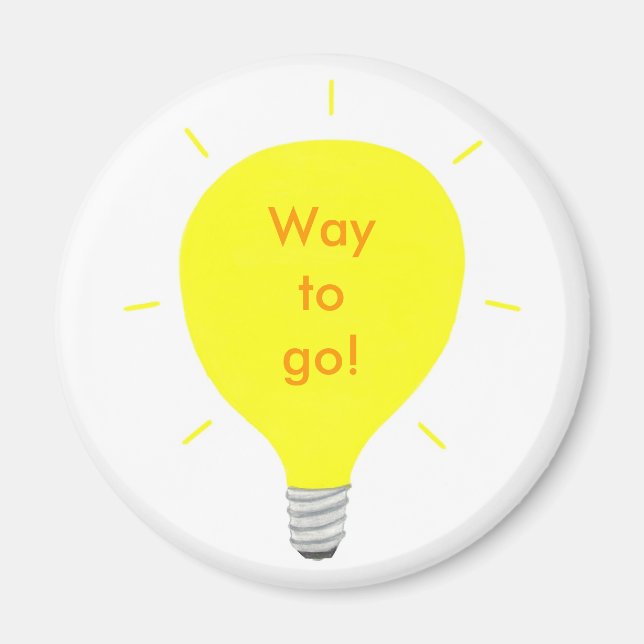 Sätt fart! Ljusglödlampmagneter för positiv fastsä Magnet (Framsidan)