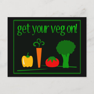 Sätt fart! Med assorterade Veggies Vykort