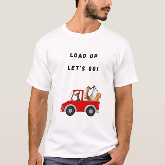 Sätt fart! Rolig hund T Shirt (Framsida)