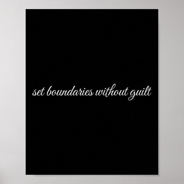 Sätt gränser utan skuld, psykisk hälsoterapi poster (Framsidan)