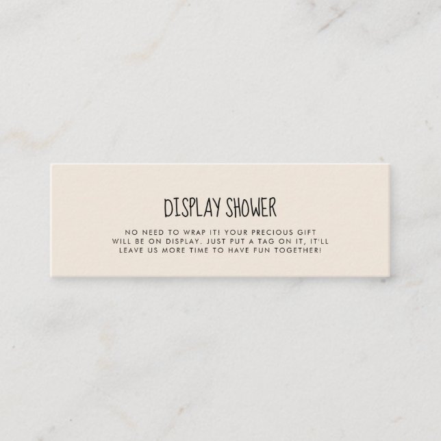 Sätt i duschkort för aktuell Visning Mini Visitkort (Framsida)