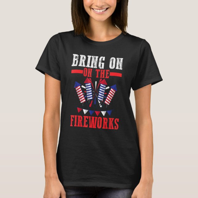 Sätt igång Fireworks USA Fireworks T Shirt (Framsida)