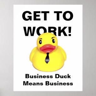 Sätt igång! — Rubber Anka med tie Poster