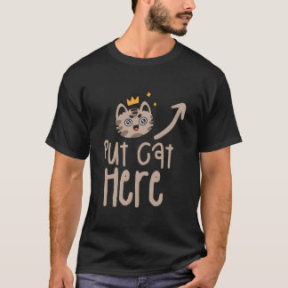 Sätt Katt Här Katter Djur T Shirt