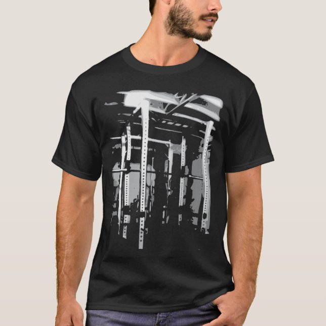 Satt kugge för Bodybuildinggenomkörarebild Tee (Framsida)