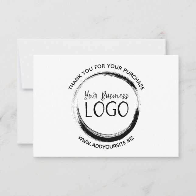 Sätt min Logotyp på ett tackkort Tack Kort (Framsida)