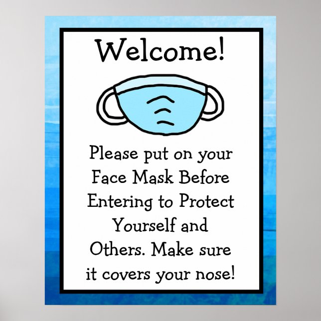 Sätt på Ansikte-masksignaturen Poster (Framsidan)