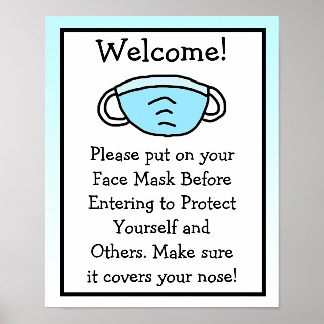 Sätt på Ansikte-masksignaturen Poster (Framsidan)