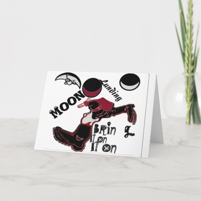 Sätt på den - Spelande jul- och rymdfart Helgkort (Framsida)