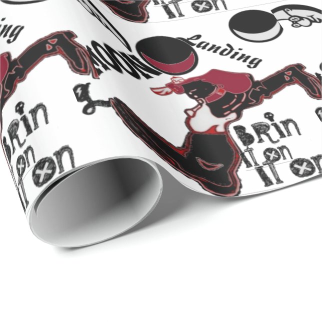 Sätt på den - Spelande jul- och rymdfart Presentpapper (Rullad Hörn)