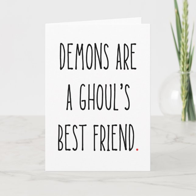 Sätt på dig ditt Ghoul med det här fina Halloween- Kort (Framsida)