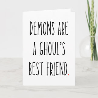 Sätt på dig ditt Ghoul med det här fina Halloween- Kort