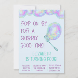 Sätt på dig för en Bra. Bubble Birthday Inbjudningar