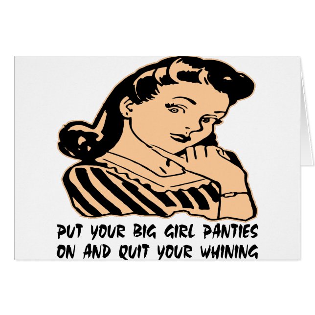 Sätt på din stora flickaunderbyxor och avsluta hälsningskort (Framsidan Horizontal)