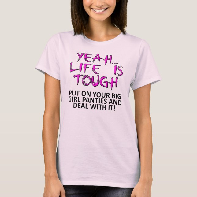 Sätt På Dina Stora Flickpanties Rolig T-Shirt (Framsida)