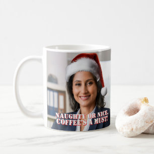 Sätt på en julhatt   Funny Office-Julfest Kaffemugg