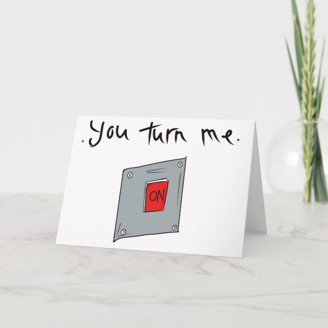 Sätt på mig, romantik, älskare, valentineser. kort (Framsida)