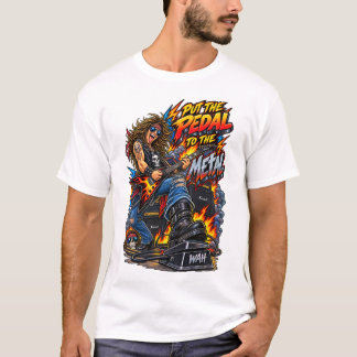 Sätt pedalen i metall t shirt