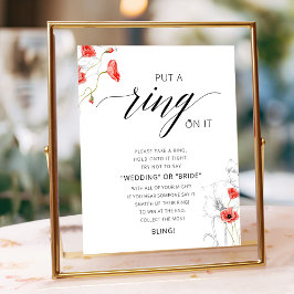 Sätt Ring på Möhippan Red Watercolor Poster