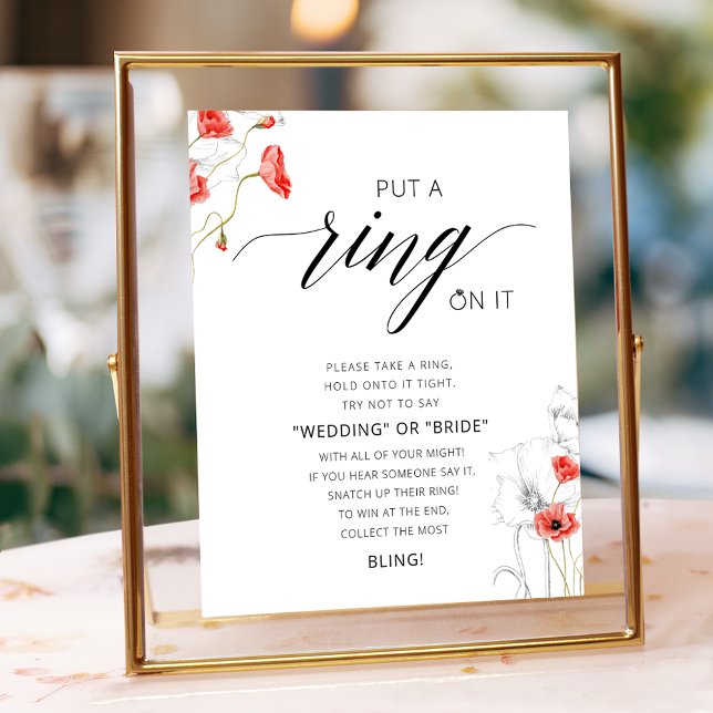 Sätt Ring på Möhippan Red Watercolor Poster (Skapare uppladdad)