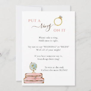 Sätt ring på Möhippan Travel Theme Inbjudningar