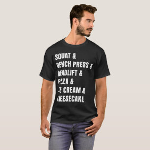 Satt T-tröja för ostkaka för Deadlift Pizzaglas T-shirt