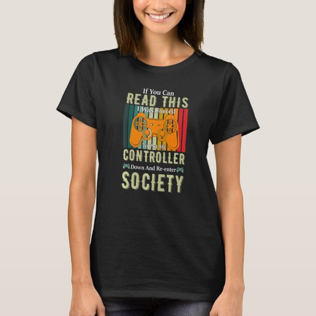 Sätt tillbaka styrenheten och gå in i samhällsspel t shirt (Framsida)