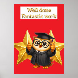Sätt ugglan, välgjort fantastiskt arbete två gulds poster