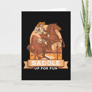 Sätt Upp För Kul Cowboy Western Ridning Humor Tank Kort